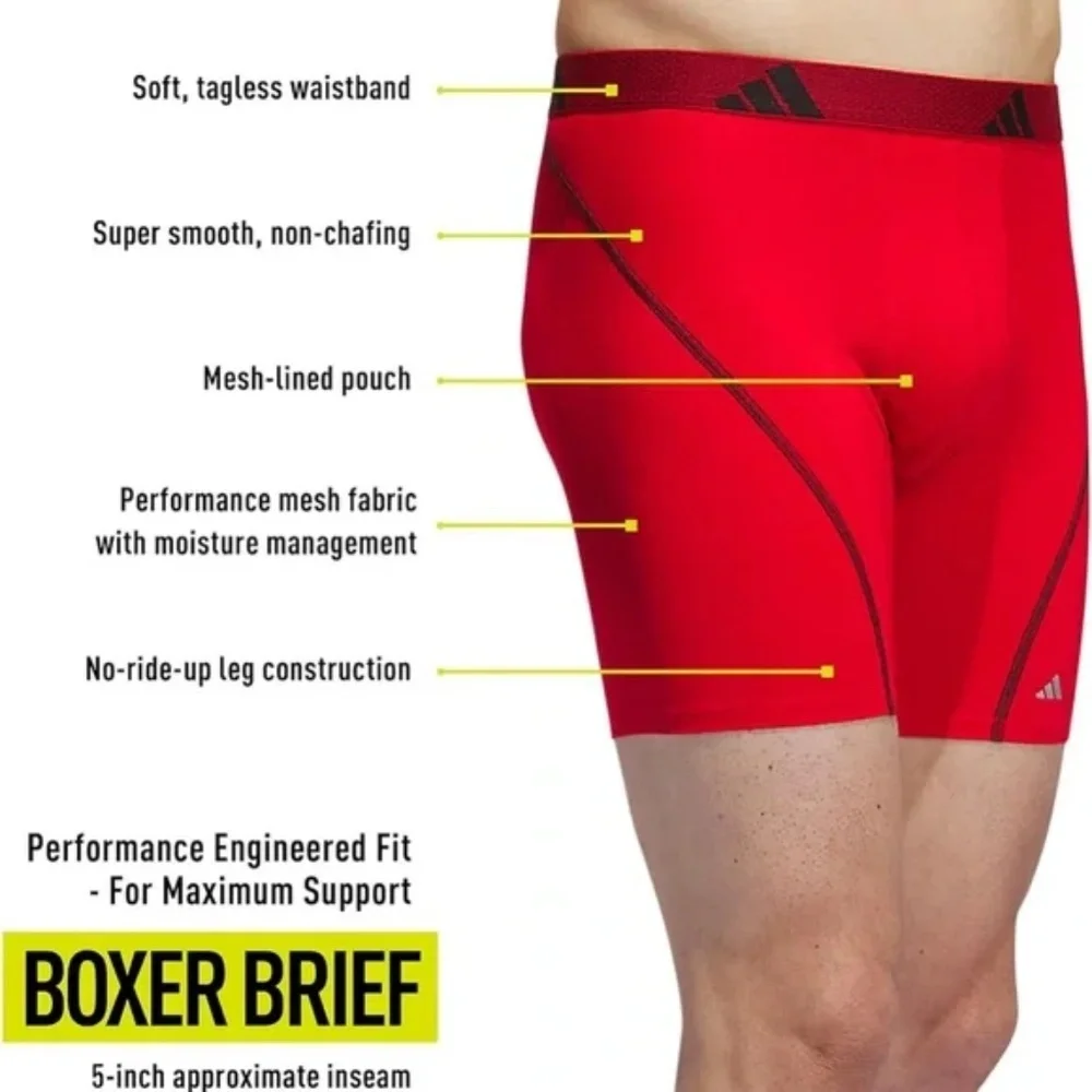 adidas Men's Performance Mesh Boxer Brief Underwear (3-Pack)  XL
